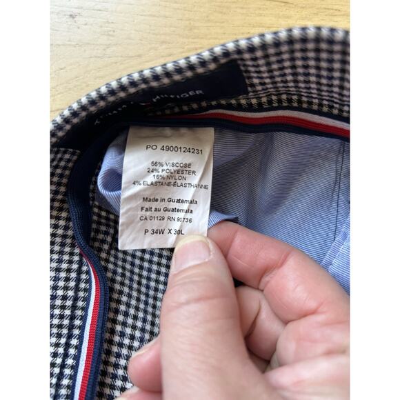 Tommy Hilfiger & POLO Men 34 X 30 Th Flex Stretch Pants Plaid/Black Golf Lot 2 - Picture 7 of 16
